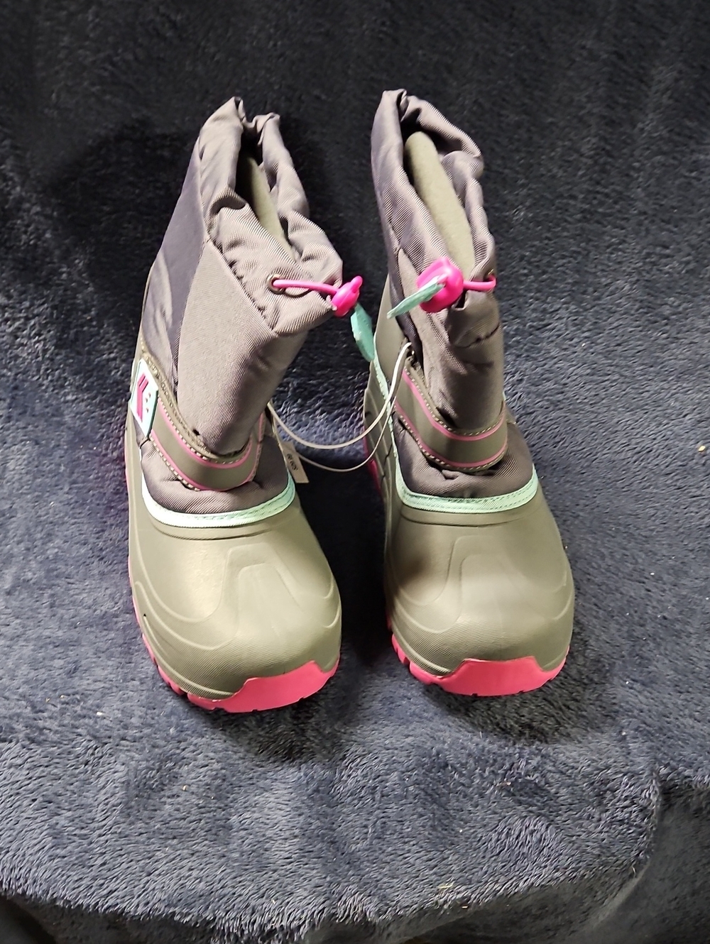 Cat And Jack Kids Grey  and Pink Winter Snow Boots